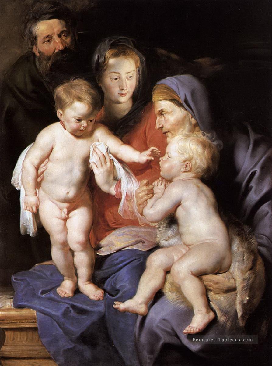 la sainte famille avec saint Elisabeth et l’enfant saint Jean le baptiste Peter Paul Rubens Peintures à l'huile